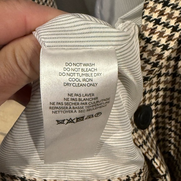 NWT Anthropologie Appliqué Women's Houndstooth Blazer with Gorgeous Beading L - Picture 13 of 16